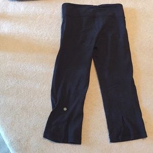 Black Crops with Flare Lululemon